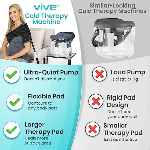Vive Ice Machine for Knee & Shoulder After Surgery - Cold Therapy for Hip