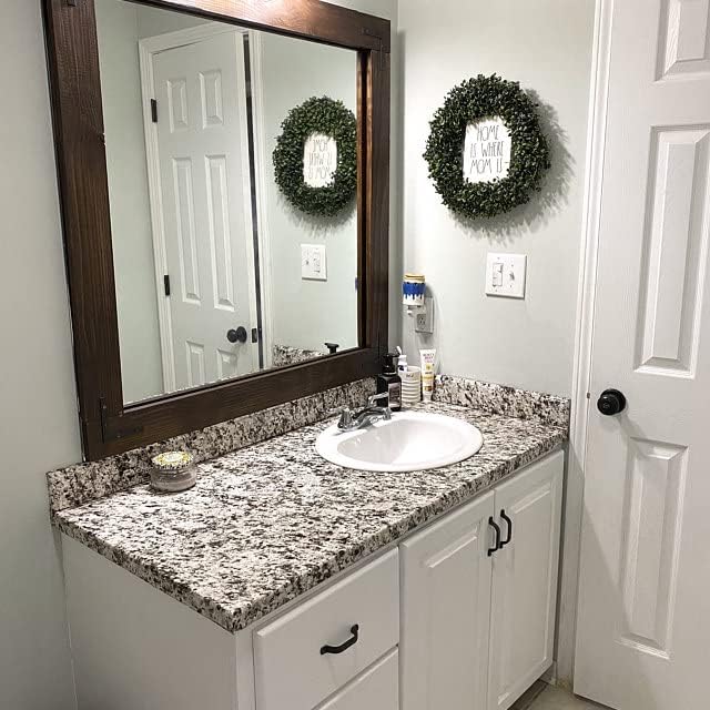 Self Adhesive Vinyl Countertop Wrap | Gray White Black Granite Quartz Marble Contact Paper | Peel and Stick Counter Top Laminate Sheet | 36" x 120"