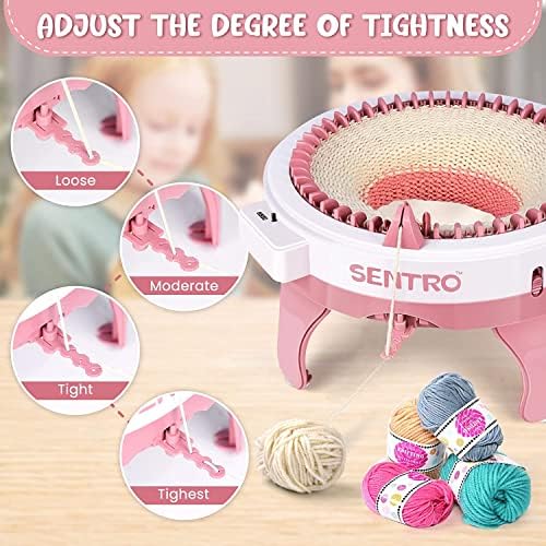SENTRO 40 Needles Knitting Machine, All-in-One Knitting Loom Machine