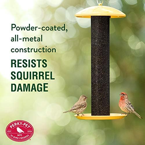 Perky-Pet YSSF00346-2 Straight-Sided Thistle Seed Wire Mesh Tube Finch Bird Feeder | Wire Mesh, Metal Construction, Evenseed Technology