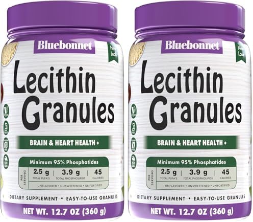 BlueBonnet Nutrition Lecithin Granules, 1 lb | Brain Health & Heart Health; Non-GMO, Vegan, Kosher Certified, Gluten-Free