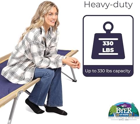 Easy Cot, 330 lb, Extra Large Folding Cot, Bed for Adults | Heavy Duty for Indoor and Outdoor Use, 78”L X 31”W X 18”H, Capacity