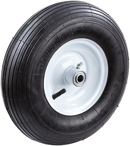 Farm and Ranch FR2200 Pneumatic Replacement Tire for Wheelbarrows and Utility Carts, 13-Inch, Black