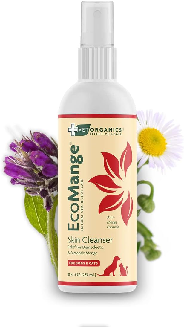 EcoMange Mange Relief for Dogs & Cats – 8 Oz. Cat & Dog Itch Relief