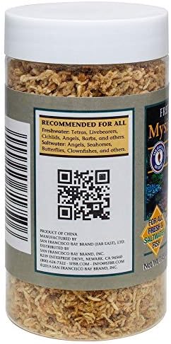 San Francisco Bay Brand Freeze-Dried Mysis Shrimp - Premium Fish Food for Live Fish, Shrimp Food