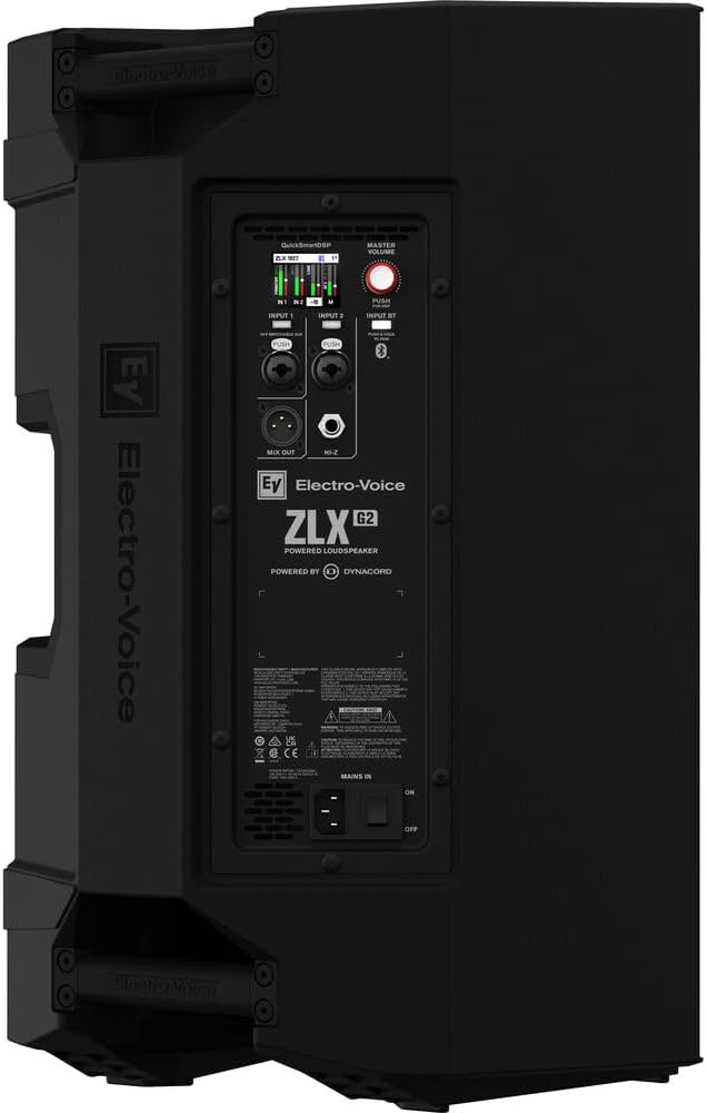Electro-Voice ZLX-12P-G2 12" 2-Way 1000W Bluetooth-Enabled Powered Loudspeaker (Pair) Bundle with Auray SS-47S-PB Steel Speaker Stands with Carrying