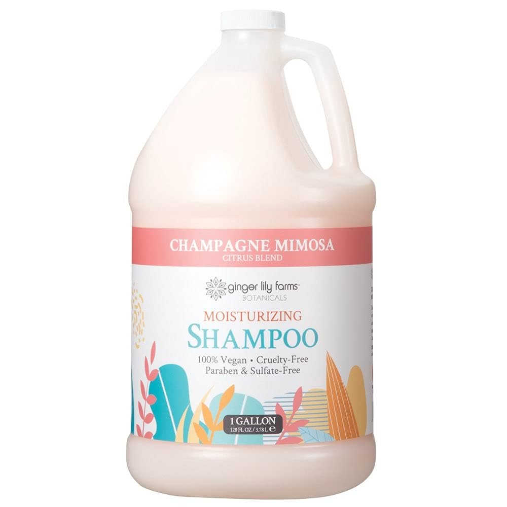 Ginger Lily Farms Botanicals Moisturizing Shampoo for All Hair Types, Coco Mango, 100% Vegan & Cruelty-Free, Coconut Mango Scent, 1 Gallon (128 fl oz) Refill | for Hands, Body & Hair, Moisturizing Wash, Salon Wash, Spa Cleanser, Salon & Spa Essentials, M…