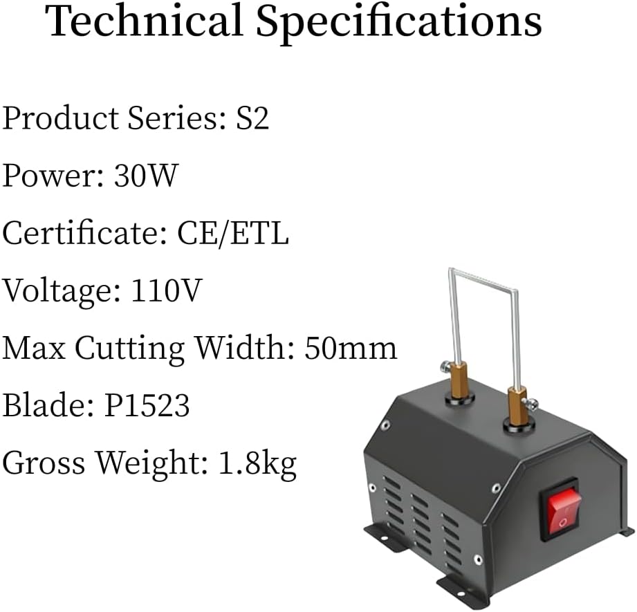 110V 30W Electric Fabric Cutter Hot Knife Rope Cutter for Nylon Webbing, Polyester Straps, Fabric