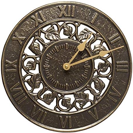 Whitehall Products Ivy Silhouette Clock, French Bronze