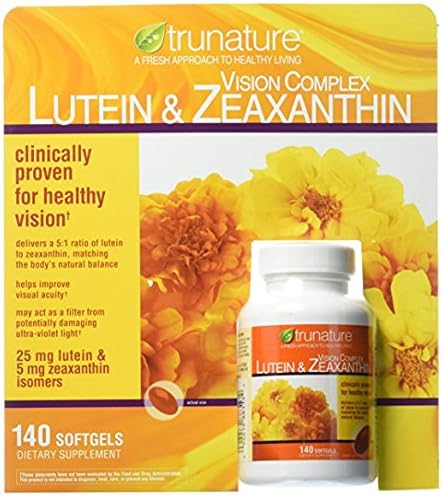 Trunature Vision Complex Lutein and Zeaxanthin juf6uh 3Pack (140 Count Each )