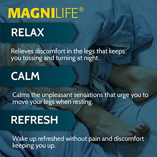 MagniLife Relaxing Legs Sublingual Tablets, 125 Count, Quick-Dissolving Homeopathic Pain Reliever & Nighttime Sleep Aid, Helps Calm Restless Legs, Discomfort & Sleepless Tossing