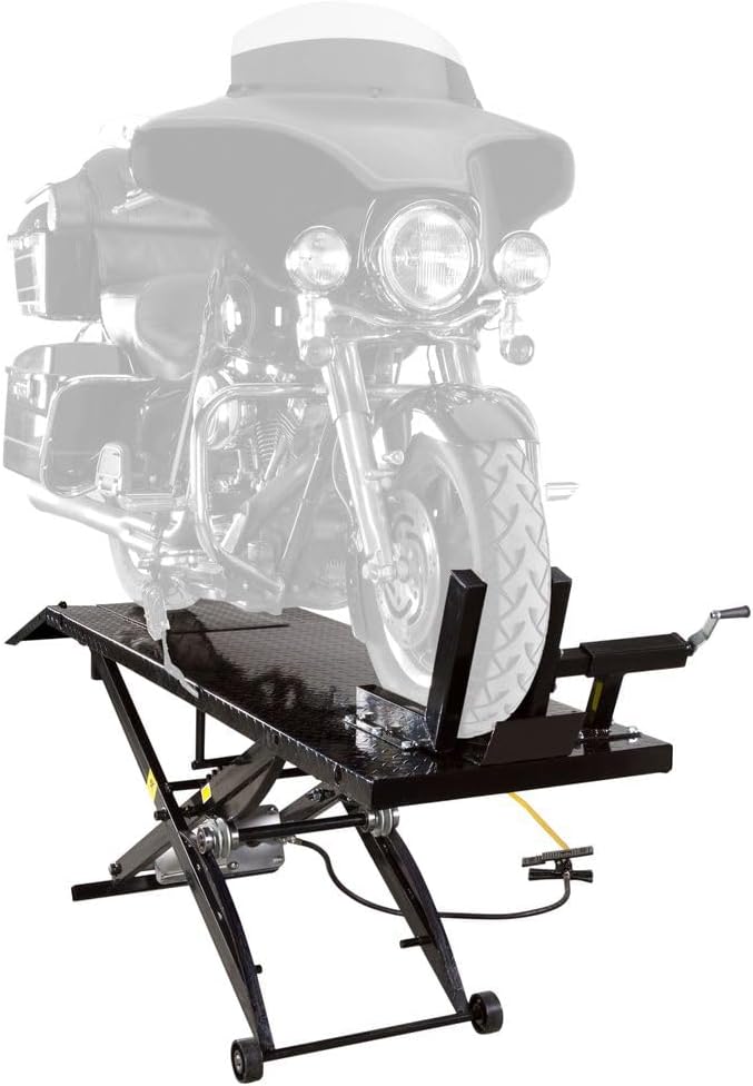 Black Widow Motorcycle Lift Table Pneumatic Compressed Air 1,000 lb