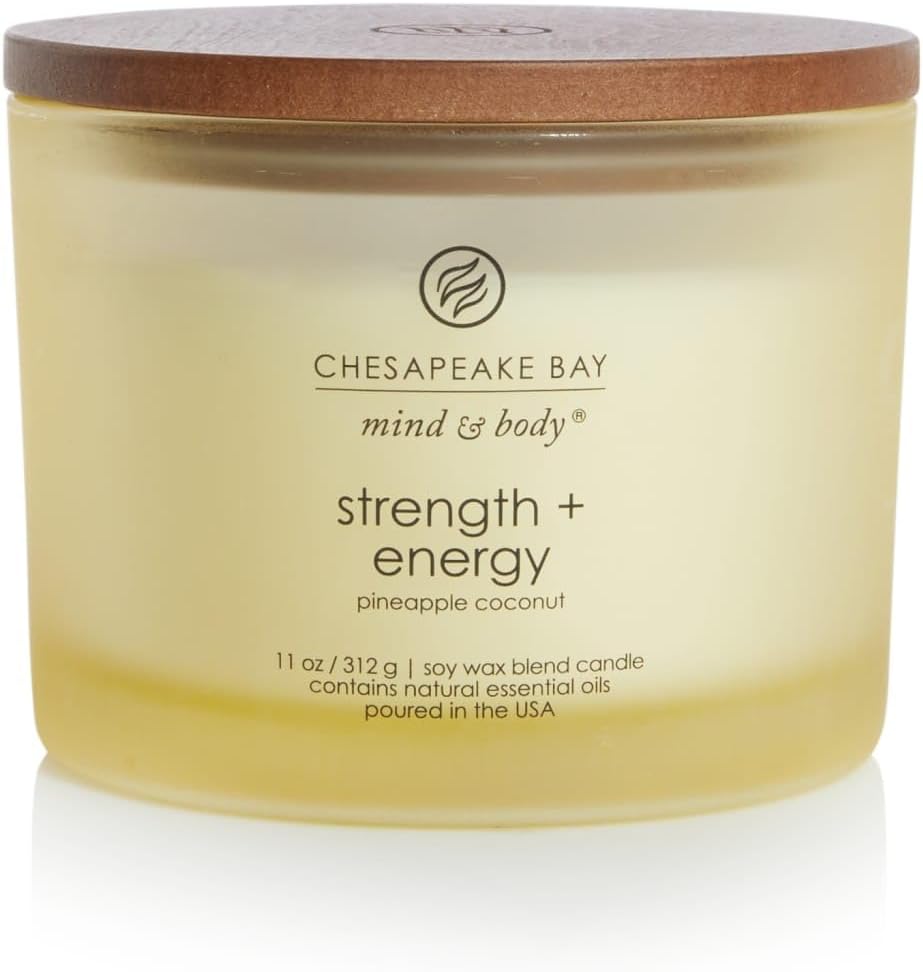 Chesapeake Bay Balance + Harmony Scented Candle Water Lily Pear Fragrance 50 Hours Burn Time Warm & Decorative Soy Wax Blend