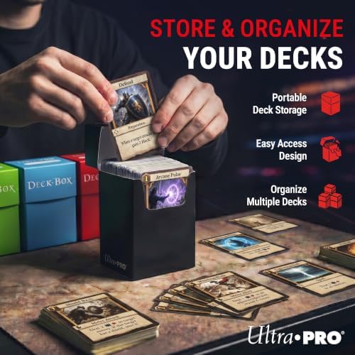 Ultra Pro Multicolor Deck Box – TCG Card Storage Box for Pokemon, Magic The Gathering & YuGiOh – Holds 80 Sleeved Cards