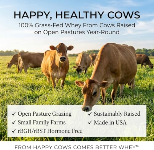 Raw Grass Fed Whey Protein Powder, Unflavored – 1 Ingredient, No Additives or Fillers, Undenatured, Made in USA, 5 lb