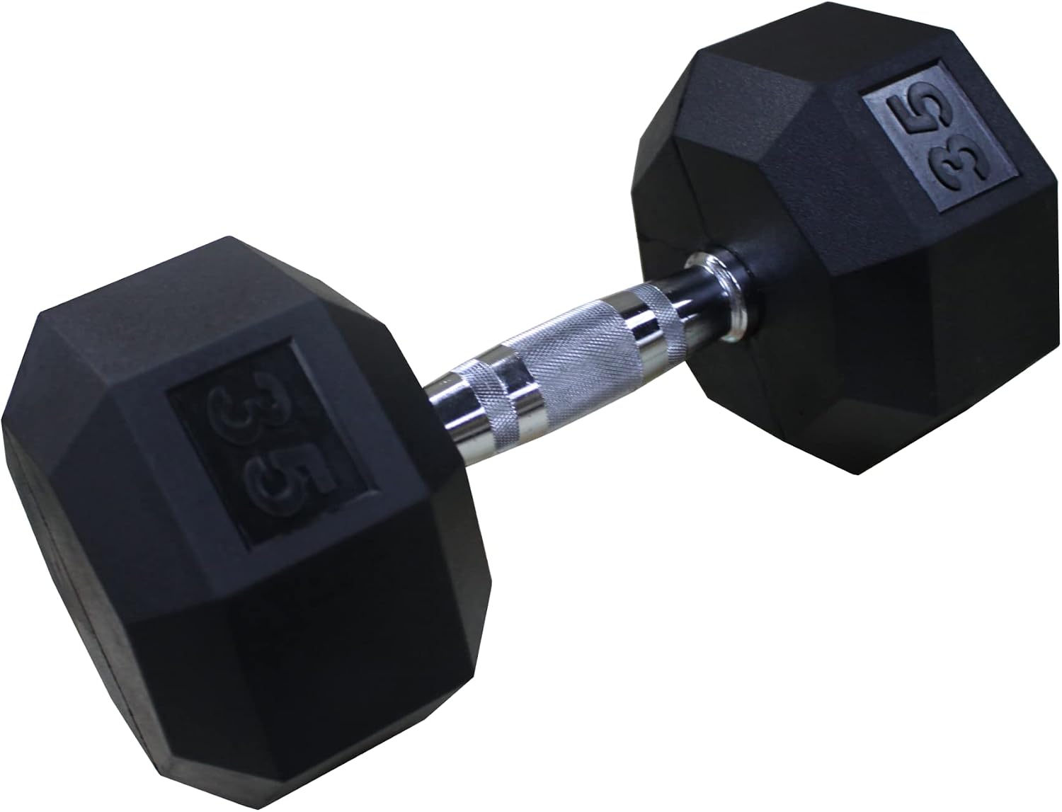 Ader Octagon Deluxe Professional Rubber Dumbbell Contoured Handle, Sold As 1 Piece (2 Lbs-120 Lbs)