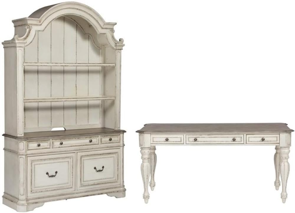 Liberty Furniture Industries Magnolia Manor Lift Top Writing Desk, W56 x D28 x H30, White
