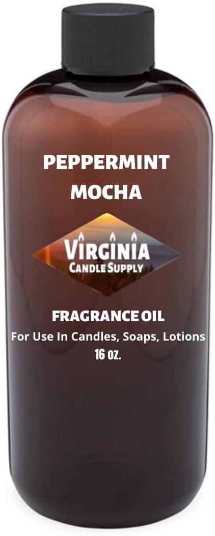 Peppermint Mocha Fragrance Oil (16 oz Bottle) for Candle Making, Soap Making, Tart Making, Room Sprays, Lotions, Car Fresheners, Slime, Bath Bombs