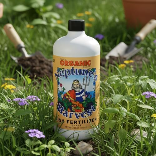 Neptune's Harvest Fish Fertilizer (2-4-1) - Organic Liquid Plant Fertilizer - Fish Hydrolysate for Vegetables, Flowers, Fruit, Trees, Grass - Indoor and Outdoor Plant Food (Gallon)