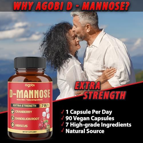 agobi D-Mannose Capsules - 7 Herbs with Cranberry, Dandelion