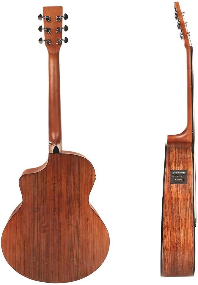 Kadence A06EQ-N-SC Acoustica 40" Electro Acoustic Guitar | Grand Auditorium Cutaway | Ash Wood | Built-in Pickup + 2 Band EQ | Includes Bag, Capo