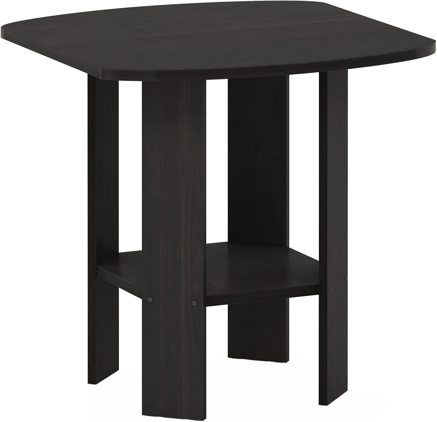 Furinno SIMPLE DESIGN Side Table, 2-Tier Modern End Table with Soft Edges, Open Shelves Night Stand, Bedside Table, for Living Room, Bedroom, French Oak