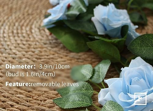 ZIFTY 5Pcs 34FT Flower Garland White Artificial Rose Vine Wedding Decor