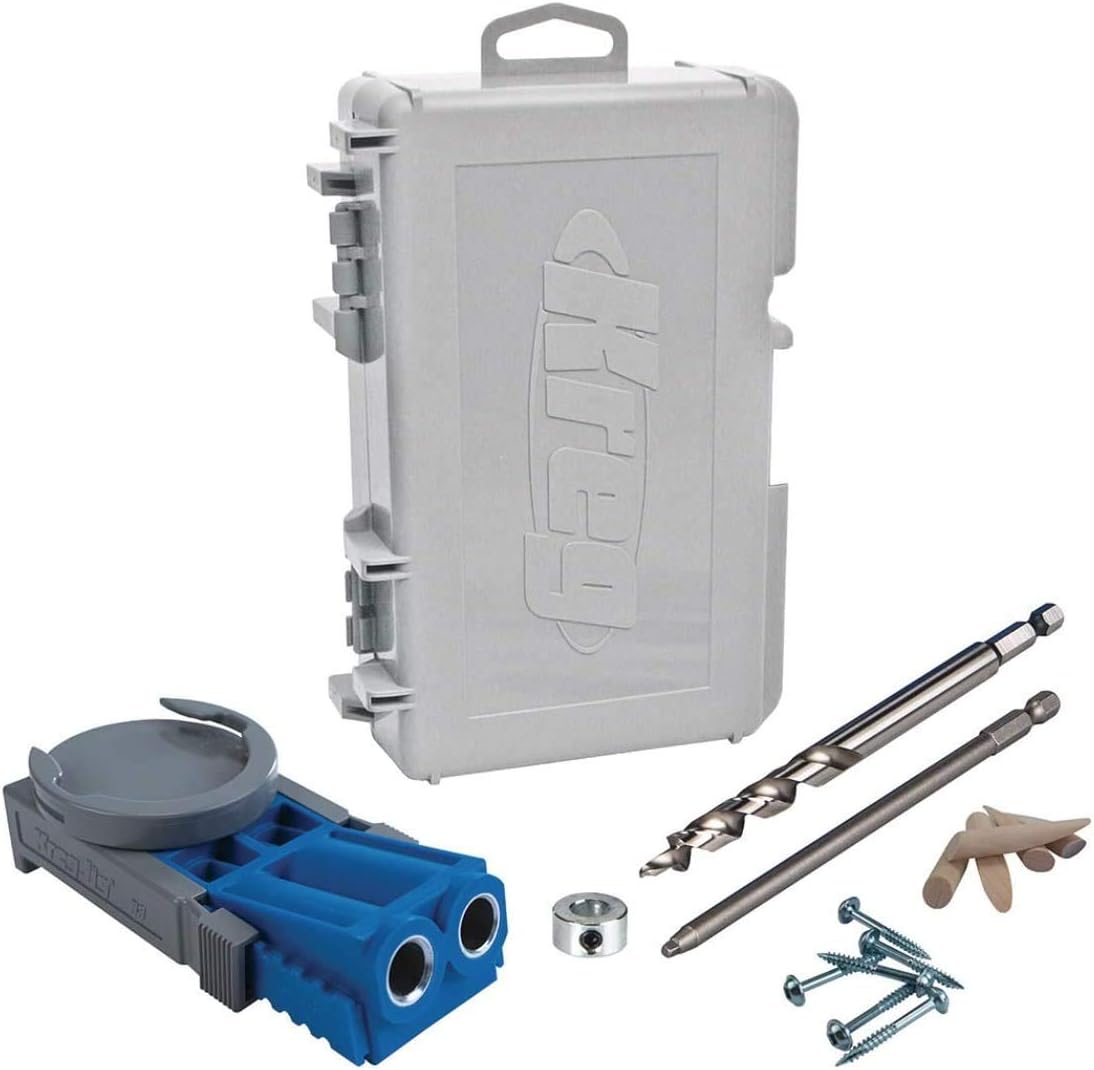 Kreg R3 Jr. Pocket-Hole Jig System - Portable Kreg Pocket-Hole Jig - Easy Clamping & Adjusting - Includes Positioning Sliders - For Materials 1/2"