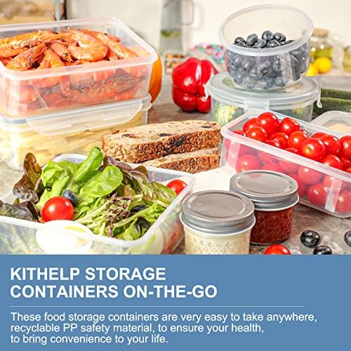 28 Pieces Food Storage Containers with Lids EXTRA LARGE Freezer Containers for Food BPA-Free Meat Fruit Vegetables Plastic Containers with lids