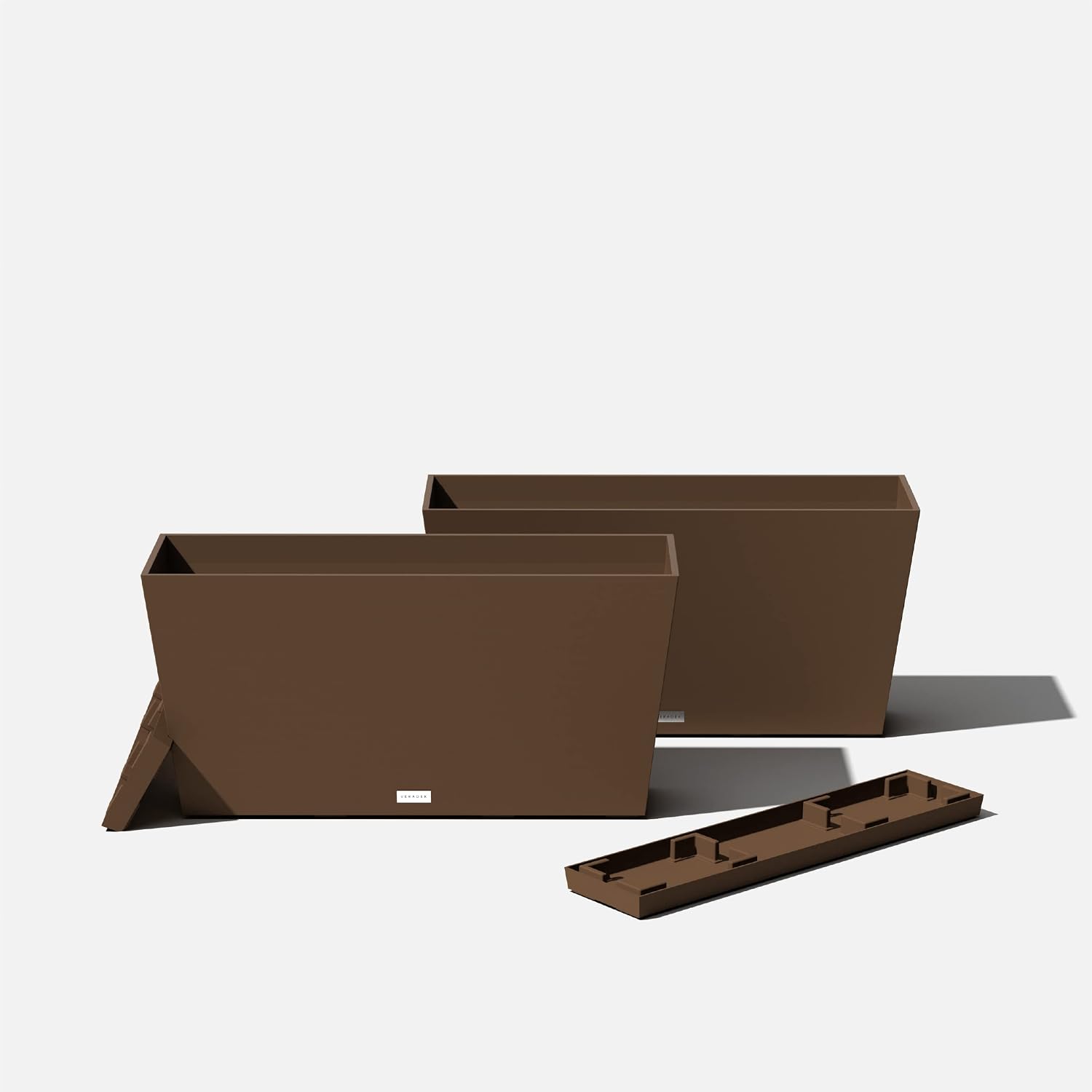 Veradek Pure Series Midori Planter - Wide Outdoor Planter | Made From Durable Plastic With Pre-Drilled Drainage Holes. Modern Porch/Patio Décor for Plants, Flowers and Herbs