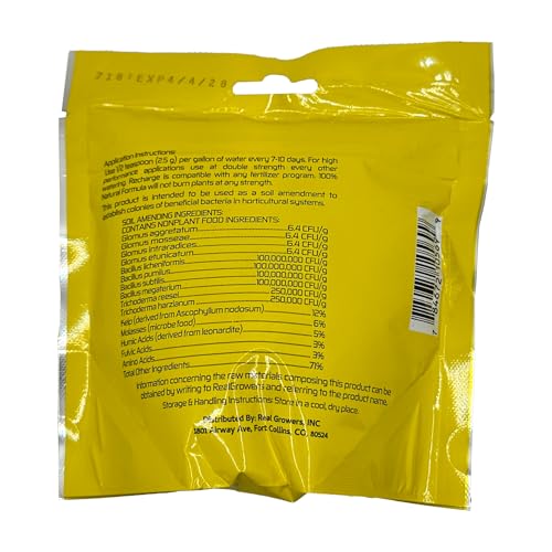 Real Growers Recharge 16oz – Mycorrhizae & Soil Microbes Instant Compost Tea for Root Growth, Transplant Support & Nutrient Uptake