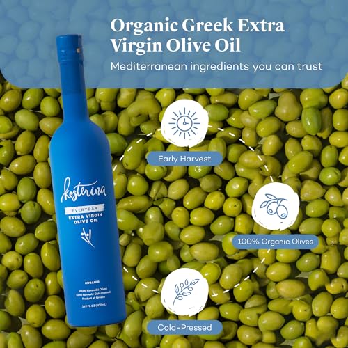 Kosterina Original Extra Virgin Olive Oil, Cold-Pressed EVOO (16.9oz)