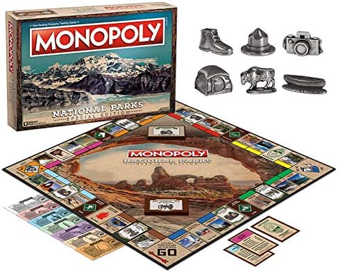 Monopoly National Parks 2020 Edition | Featuring Over 60 National Parks from Across The United States | Iconic Locations Such as Yellowstone, Yosemite