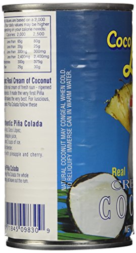 Coco Lopez - Real Cream of Coconut - 15 Ounce Can - Original Fresh Authentic Coconut Cream (6 Pack)