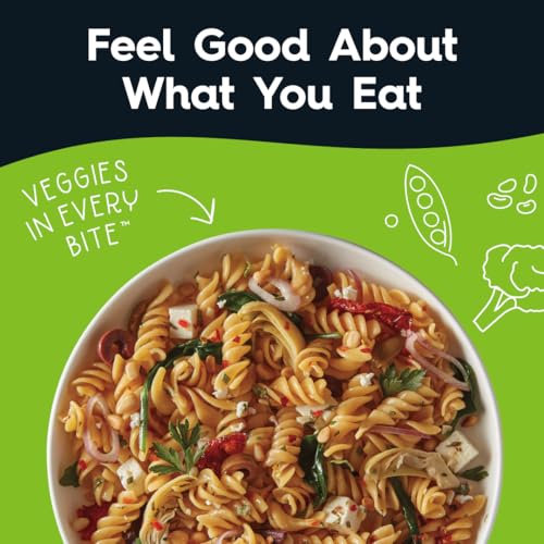 Veggiecraft Farms Rotini Pasta - High Protein, Vegan, Gluten Free Noodles, Made with Lentil Peas & Cauliflower, Plant Based, Low Carb, Healthy Pasta