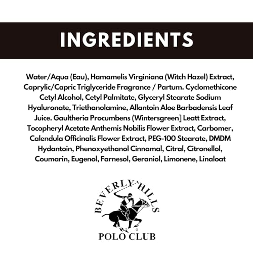 Beverly Hills Polo Club Classic Soothing After Shave for Men | Authentic Musk & Woody Scent | Calms & Refreshes Skin, Long-Lasting | 5oz Travel Size