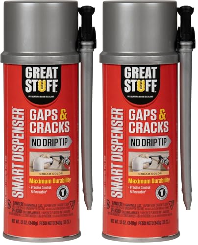 Great Stuff 99108824 Smart Dispenser Gaps & Cracks, Cream, 12 Ounce