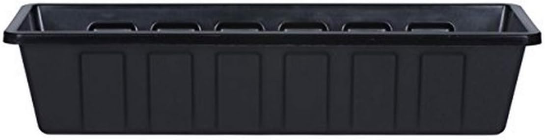 Root & Vessel Poly-Pro Plastic Flower Box Planter, White, 30-Inch