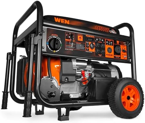 WEN 11,000-Watt 120V/240V Dual Fuel Portable Generator with Wheel Kit and Electric Start (DF1100T)