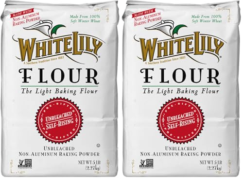 White Lily Unbleached Self-Rising Flour, 5-lb bags (2-Pack)