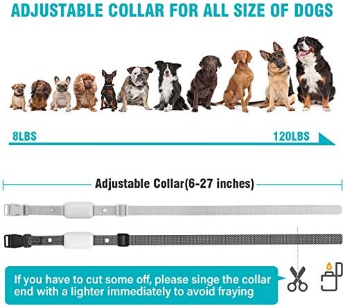 Bousnic Dog Shock Collar for 2 Dogs - (8-120lbs) Waterproof Rechargeable Electric Dog Training Collar with Remote for Small Medium Large Dogs with