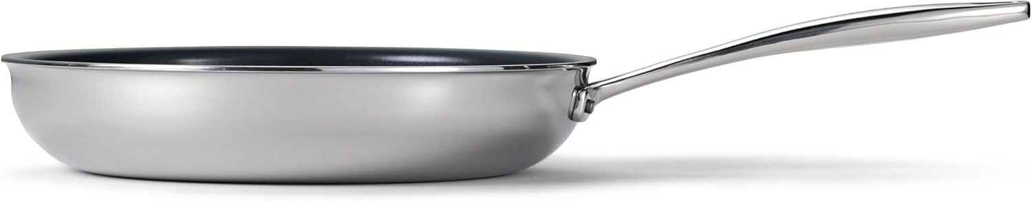 Tramontina Signature Tri-Ply Clad Stainless Steel 12-Inch Large Frying Pan | Induction-Ready Skillet, Dishwasher-Safe, NSF-Certified