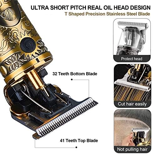 Suttik Hair Clippers for Men, Professional Hair & Beard Trimmer for Men, Mustache Trimmer T-Blade Hair Liner Edgers