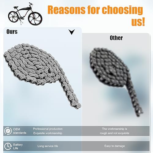 415 415H Chain 110L Link Heavy Duty for 49cc 50cc 60cc 66cc 70cc 80cc 2-stroke 4-stroke Engine Motor Motorized Bicycle Pit Dirt Mini Bike Scooter