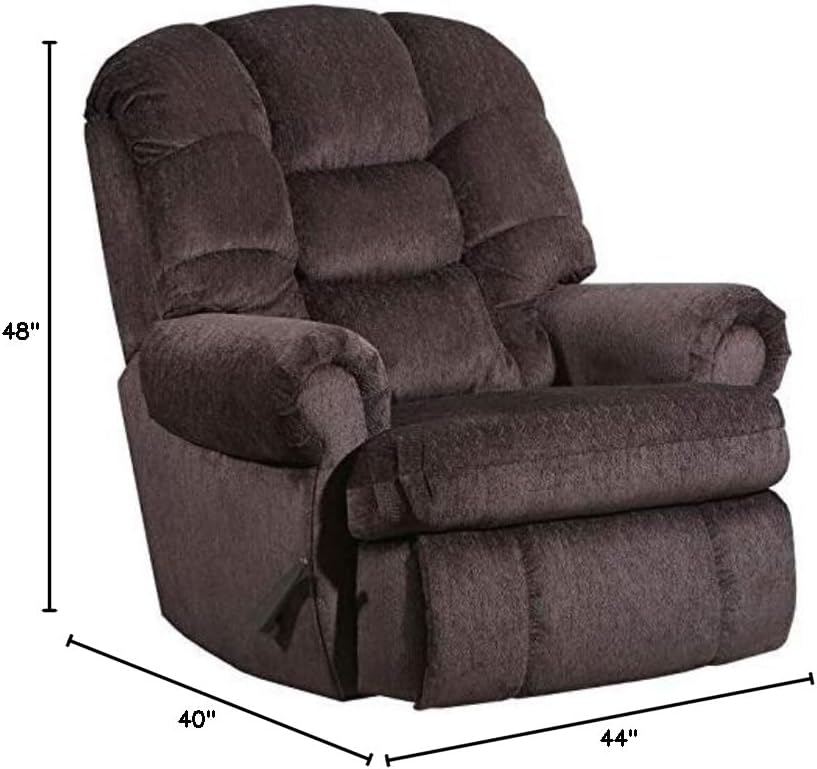 LANE Stallion Big Man King of Comfort (Extra Large) Wallsaver Recliner in Chocolate. Made for The Big Guy Or Gal. Rated for Up to 500 Lbs. Extended