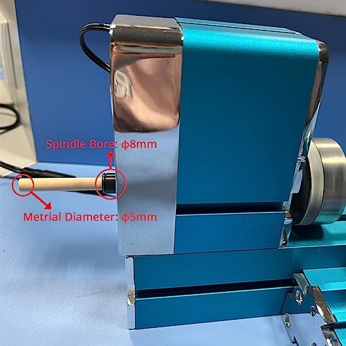 Mini Metal Lathe Machine CNC DIY Tool Benchtop Wood Lathe Woodworking for Hobby Sience Education Modelmaking, AC110V 50/60HZ