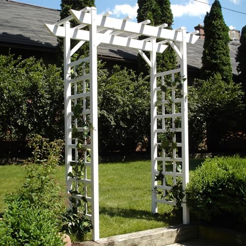 Dura-Trel Providence Arbor, Vinyl Garden Archway for Outdoors, 64" x 85"