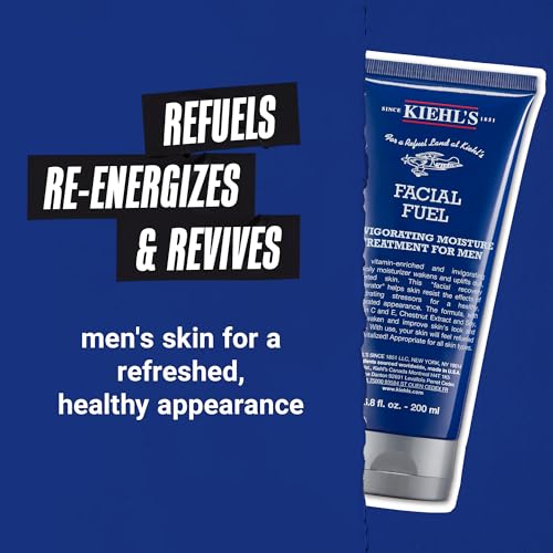 Kiehl's - Facial Fuel Men's Energizing Moisturizer | Men's Daily Face Moisturizer to Revive Skin - With Vitamin Cg & Caffeine - Fast Absorbing & Non-Greasy
