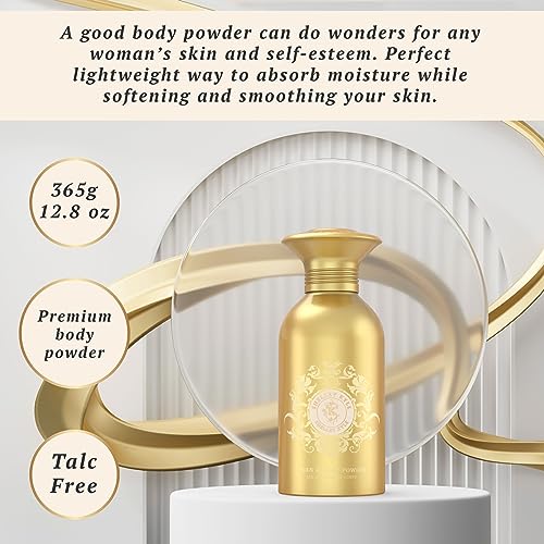 Talc-Free Body Powder for Women for Daily Use and After Bath - Ballerine 365 g (Puff not Included)