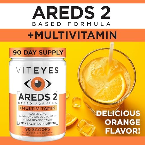 Viteyes AREDS 2 Powder + Multivitamin All-in-One, Macular Protection, Alternative to AREDS 2 chewables, No Pills, Lutein & Zeaxanthin